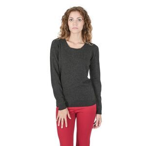 Crown of Edinburgh Cashmere Cashmere Long Sleeve Pullover Women Grigio Ferro